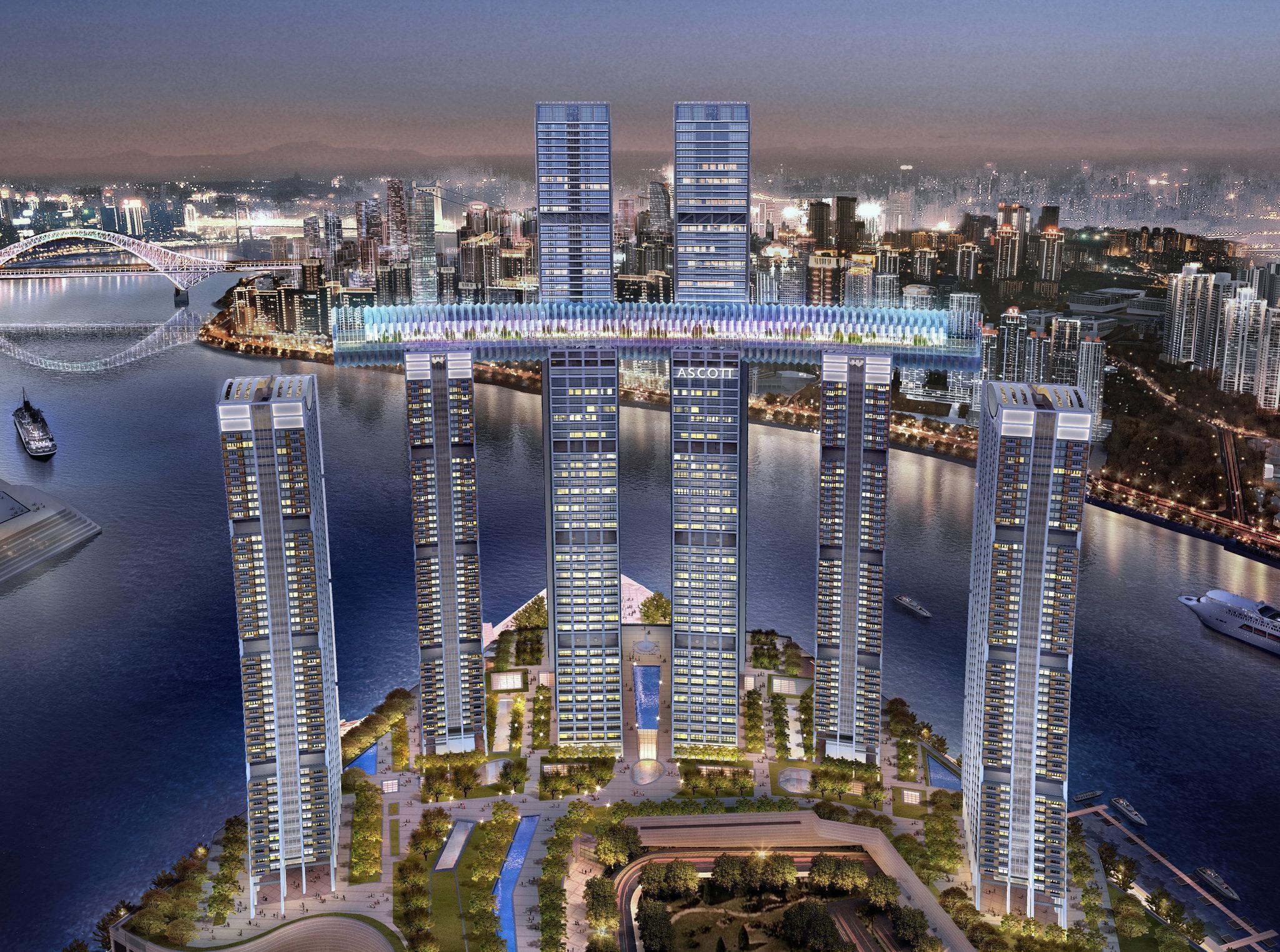 Ascott Raffles City Trùng Khánh Ngoại thất bức ảnh